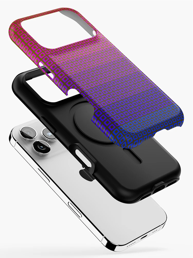 Thumbnail 2 of 4, iPhone Case, Square pattern designed and sold by colorsofcherry.