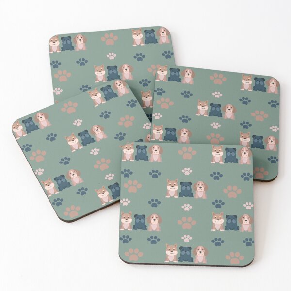 Item preview, Luv Dogs and Paws Pattern Green designed and sold by CraftyAnimal.