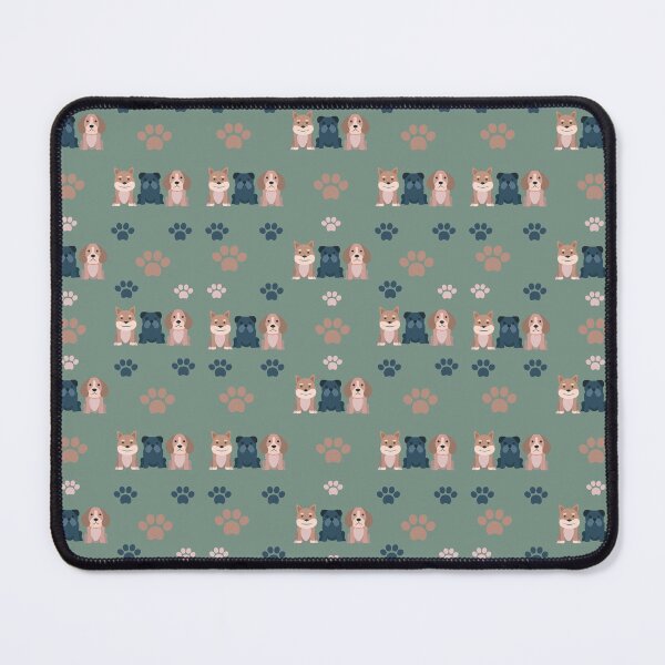 Item preview, Luv Dogs and Paws Pattern Green designed and sold by CraftyAnimal.