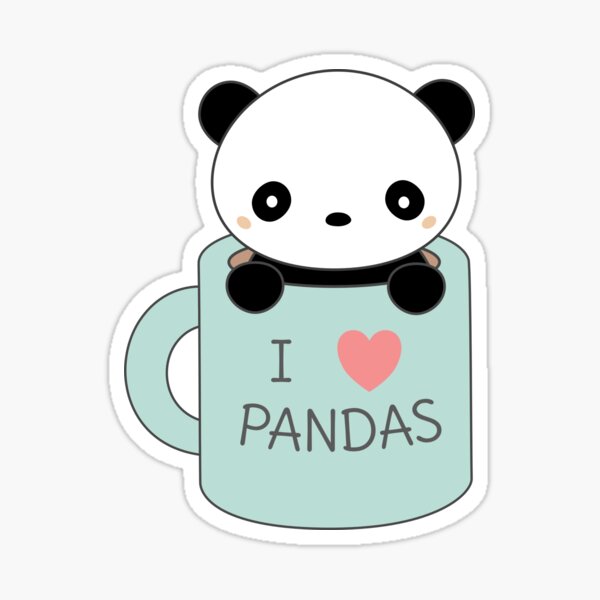 Kawaii Cute Panda - Panda - Sticker