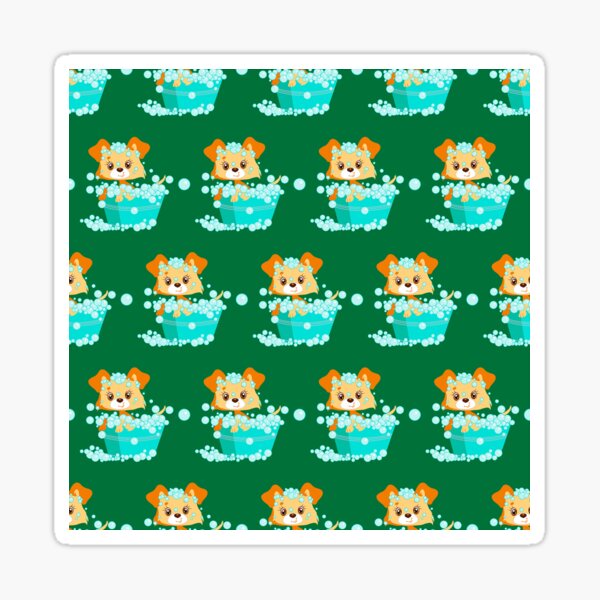 Item preview, The dog takes a bath with bubbles.  designed and sold by skazka111.