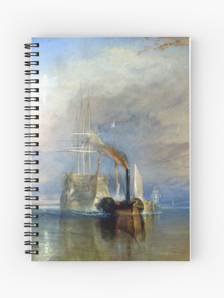 Joseph Mallord William Turner Die Kampfende Temeraire Spiralblock Von Pdgraphics Redbubble