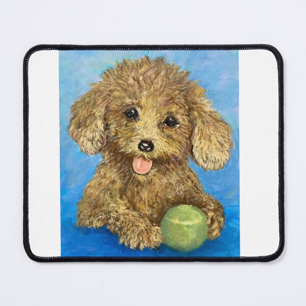 Item preview, Raffie, Toy Poodle, oil painting designed and sold by Roz McQuillan Fine Art & Photography.
