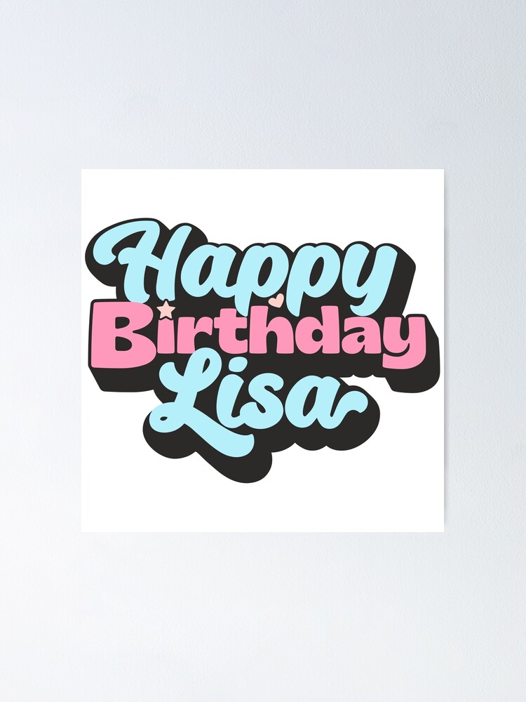 Póster «Feliz cumpleaños Lisa, regalo para Lisa, regalo personalizado