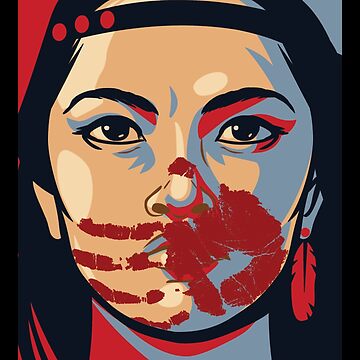 Artwork thumbnail, MMIW Awareness Native American Woman Artwork For The Missing and Murdered Indigenous Women Version 2 by Despertar1111Co