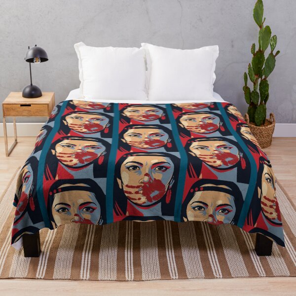 Item preview, MMIW Awareness Native American Woman Artwork For The Missing and Murdered Indigenous Women Version 2 designed and sold by Despertar1111Co.