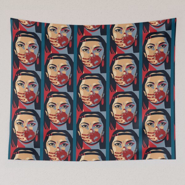 Item preview, MMIW Awareness Native American Woman Artwork For The Missing and Murdered Indigenous Women Version 2 designed and sold by Despertar1111Co.