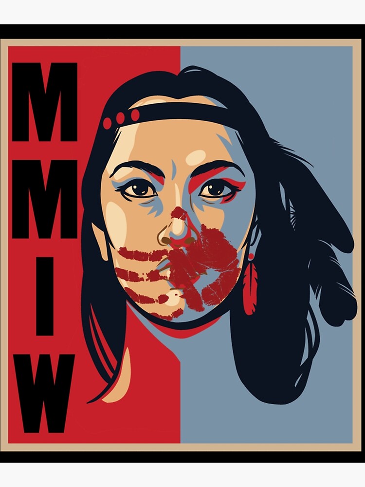 MMIW Awareness Native American Woman Artwork For The Missing And ...