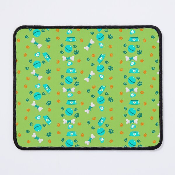 Item preview, Dog Seamless pattern with bones, steps and bowles designed and sold by skazka111.