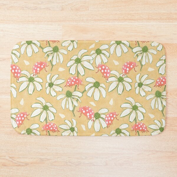 Item preview, Ladybug daisies tan and green  designed and sold by Veata.