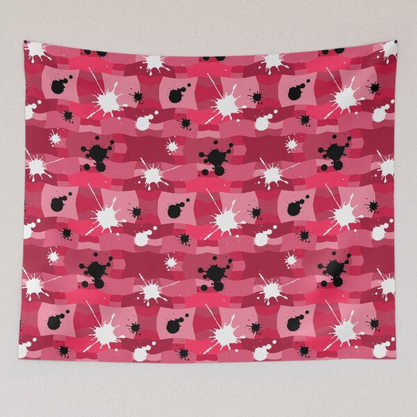 Item preview, Pink Camouflage with Black and White Ink Spots Pattern designed and sold by quinellie.