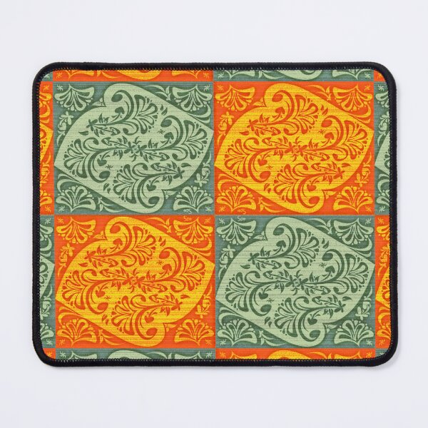 Item preview, Floral Motif 1 - Orange Green designed and sold by 40degreesSouth.