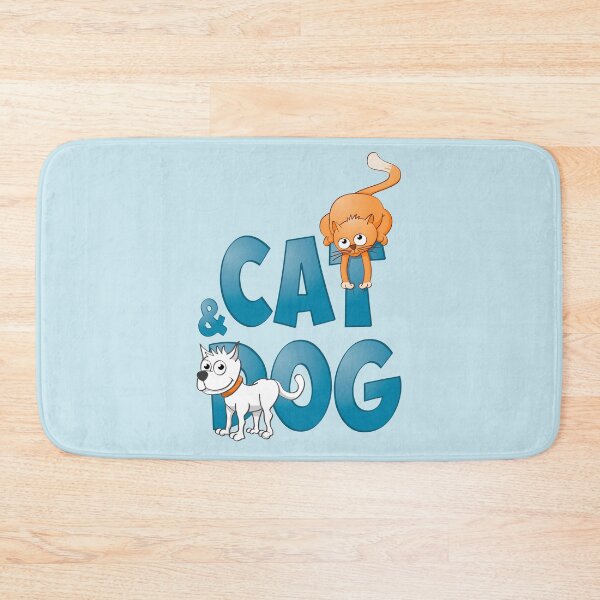 Item preview, Funny Cat and dog illustration.  designed and sold by Stef Ringoot, cartoons and illustrations.