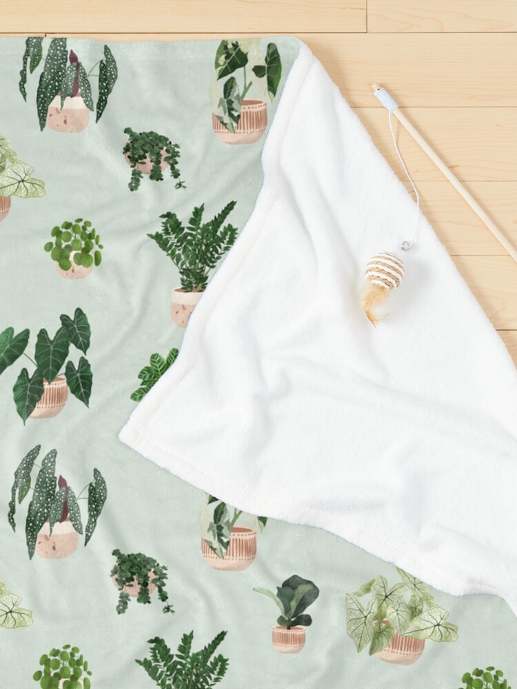Alternate view of Trendy Plant Art, House Plants Pattern 2 Pet Blanket