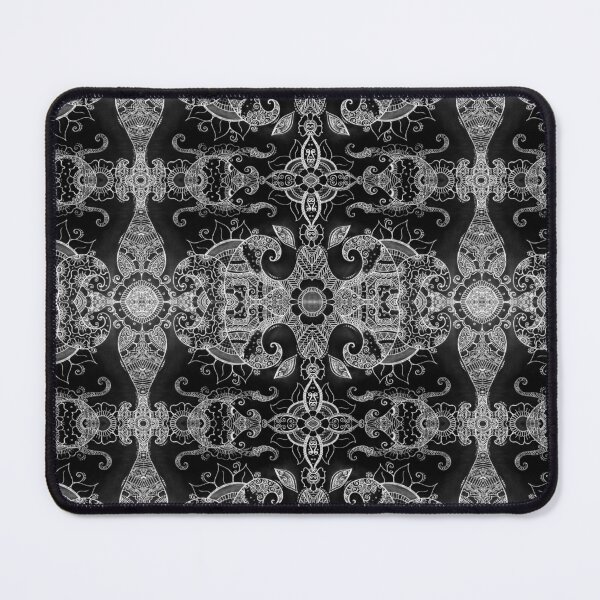 Item preview, Sunflowers - Mehndi Paisley Floral Abstract Art - Black White #2 designed and sold by GrandTartaria.