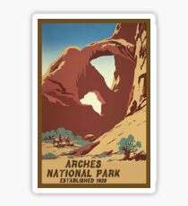 Arches National Monument Utah Moab Vintage Travel Decal Sticker