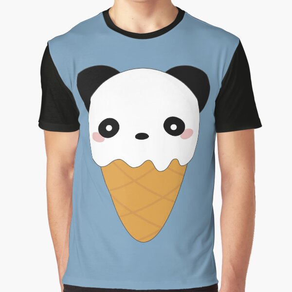 Cute Polar Bear Eating Ice Cream Cone Cartoon - Cute Polar Bear Eating Ice  Cream Cone - T-Shirt