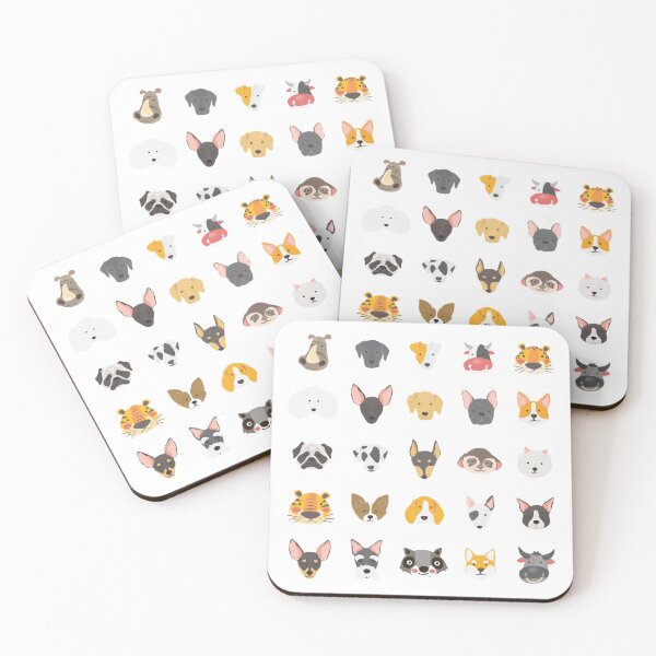 Item preview, Adorable Animal and Dog Heads designed and sold by chillaxcats.