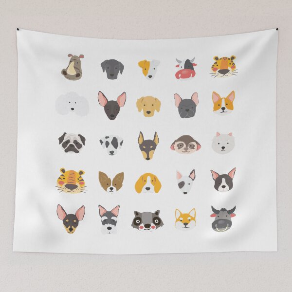 Item preview, Adorable Animal and Dog Heads designed and sold by chillaxcats.