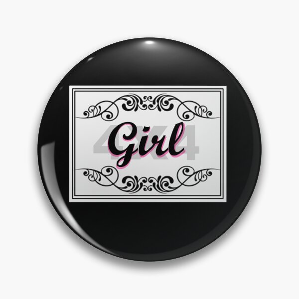 Item preview, 4x4 Girl - Black and Pink Text in Scroll Border designed and sold by MountMercantile.