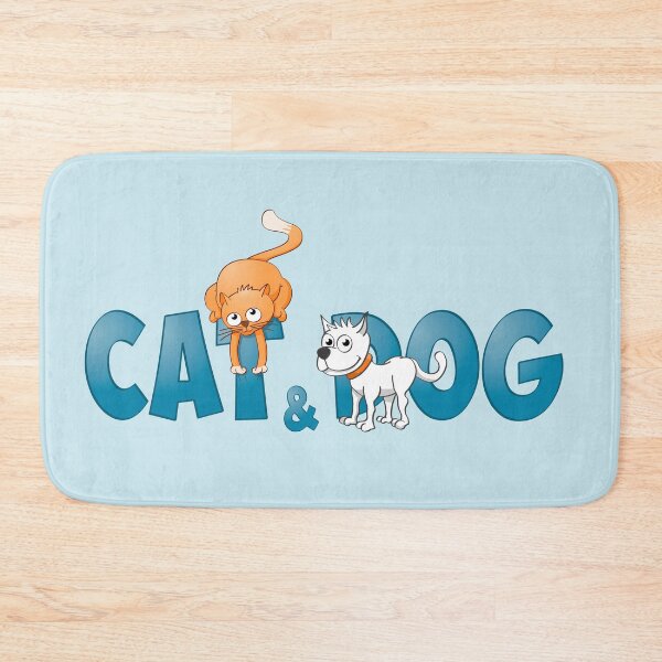 Item preview, Funny and colorful Cat and dog illustration.  designed and sold by Stef Ringoot, cartoons and illustrations.