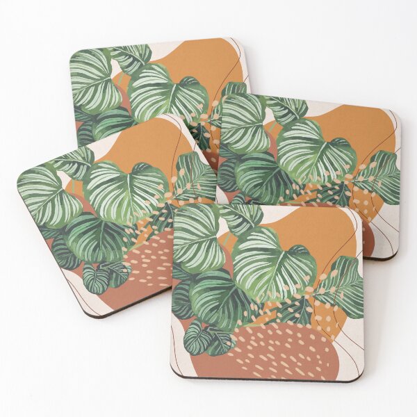 Item preview, Mid century modern calathea orbifolia plant illustration 2 designed and sold by Ana Moguš.