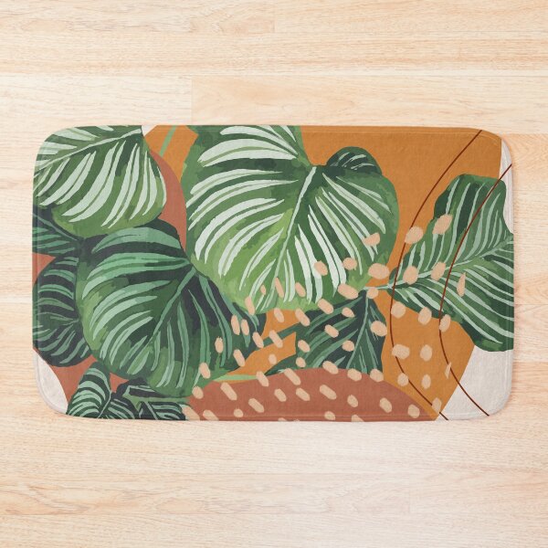 Item preview, Mid century modern calathea orbifolia plant illustration 2 designed and sold by Ana Moguš.
