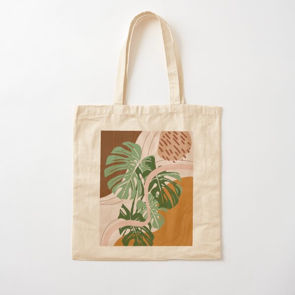 Soft Abstract Large Leaf Tote Bag by City Art