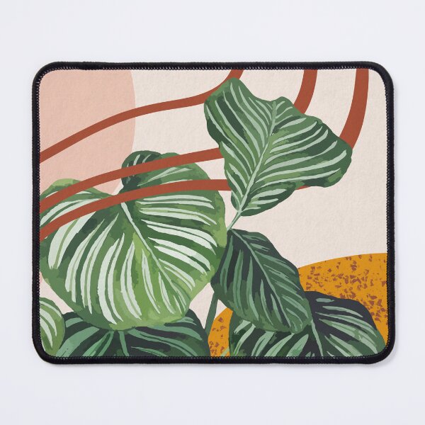 Item preview, Abstract, mid century modern calathea orbifolia plant illustration designed and sold by Ana Moguš.