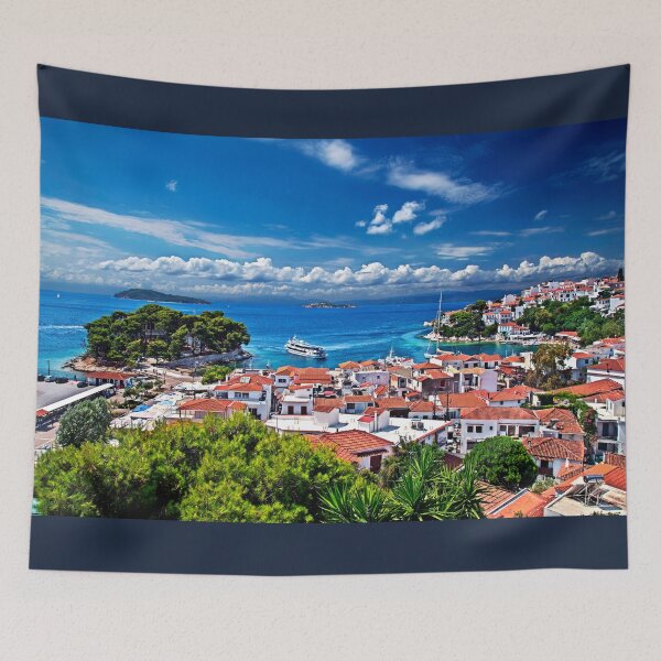 Item preview, The old port of Skiathos designed and sold by Hercules Milas.