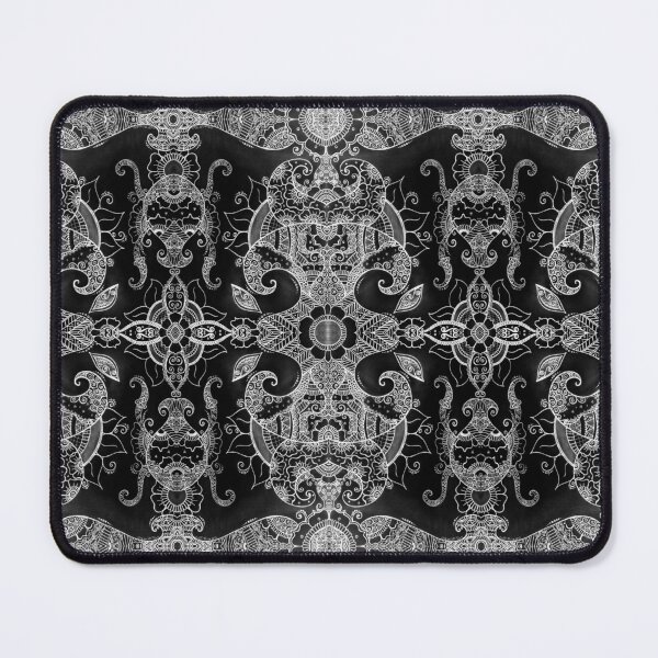 Item preview, Sunflowers - Mehndi Paisley Floral Abstract Art - Black White #1 designed and sold by GrandTartaria.
