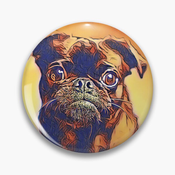 Item preview, Heat Sunset Portrait Puppy Pug Life Art designed and sold by TheWildFlix.
