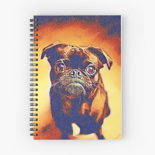 Item preview, Heat Sunset Portrait Puppy Pug Life Art designed and sold by TheWildFlix.