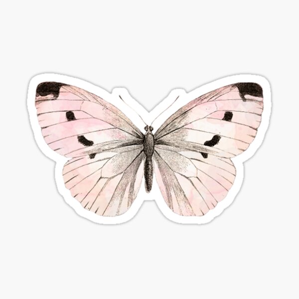 Butterfly flutter - soft peach Sticker