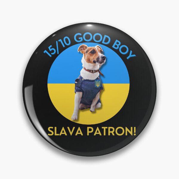 Item preview, Patron Ukraine sticker & Tee | Patron the bomb sniffing Dog essential t shirt | Ukraine Dog  designed and sold by sugarcube1999.