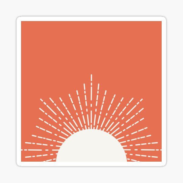 Orange Rays Sticker for Sale by meghancasey4