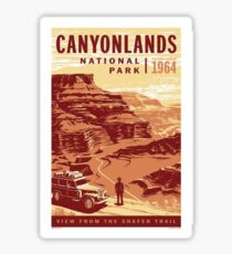 Vintage Canyonlands National Park Utah - Shafer Trail Sticker