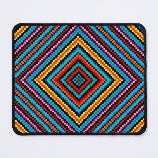 Item preview, Simple Rainbow Chakra Mandala - Colorful - Romb - Folk Geometry Ornament - Black designed and sold by GrandTartaria.