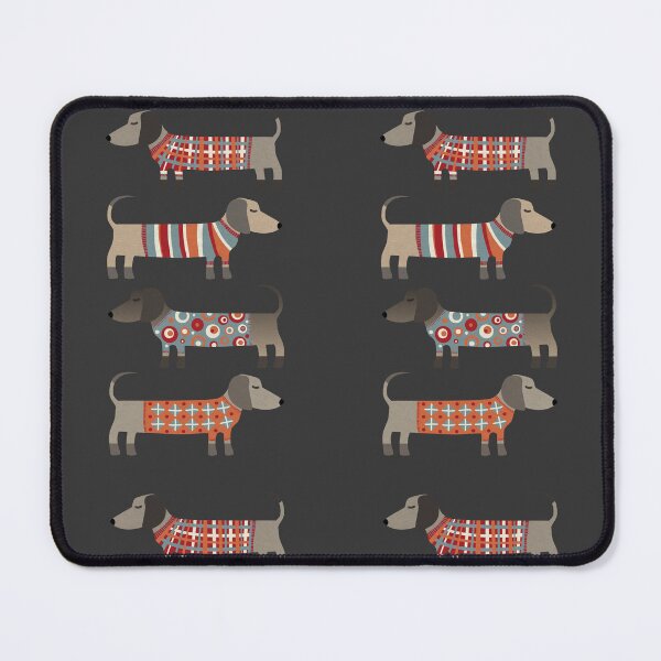 Item preview, Dachshund Sausage Dogs in Sweaters Dark designed and sold by squirrell.