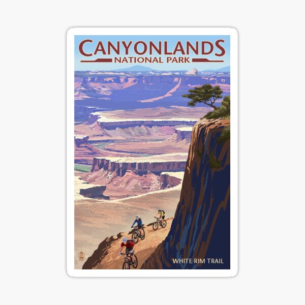 Item preview, Canyonlands National Park Utah Vintage Travel Decal - White Rim Trail designed and sold by MeLikeyTees.