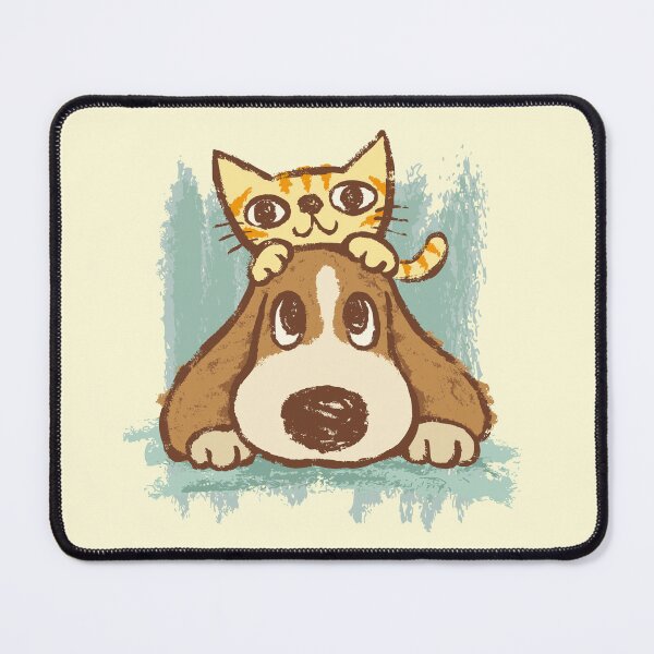 Item preview, Sketch of kitten and dog designed and sold by Toru Sanogawa.
