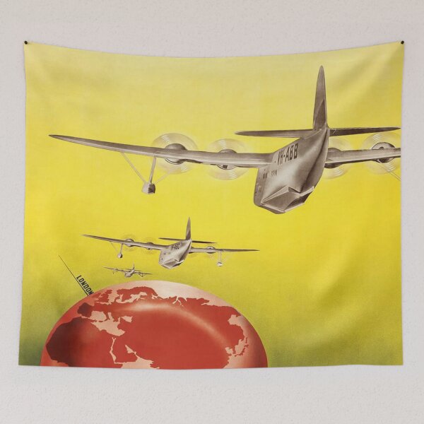 Item preview, 1938 Qantas-Empire-Airways-Travel-Poster designed and sold by SuperMerchMan.