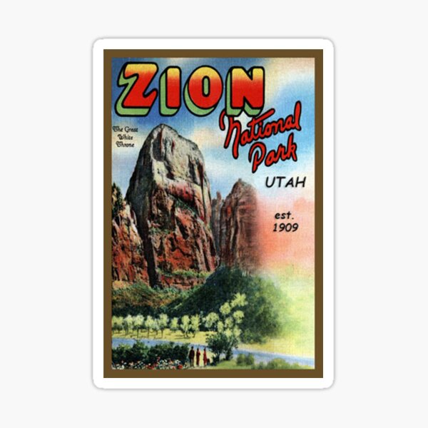 Item preview, Vintage Zion National Park Travel Decal - Utah designed and sold by MeLikeyTees.
