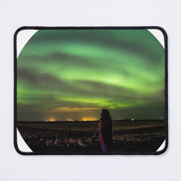 Item preview, woman inspire by magnetic northern lights skies designed and sold by ImRotem.