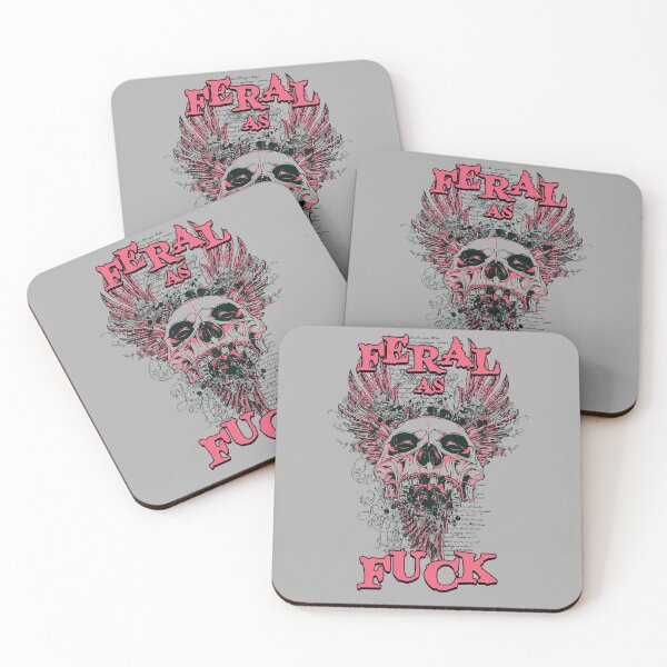 Item preview, Feral As Hell Pink Skull and Wings designed and sold by aventi24.