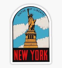 Vintage New York Statue of Liberty Travel Decal Sticker