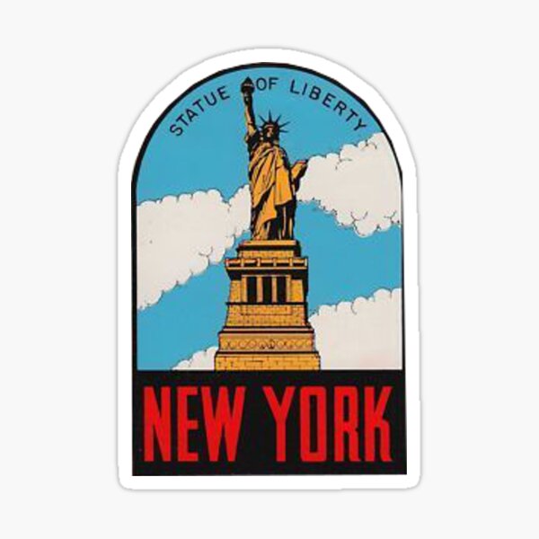 NY Vintage Looking Travel Decal Sticker New York The Wonder City