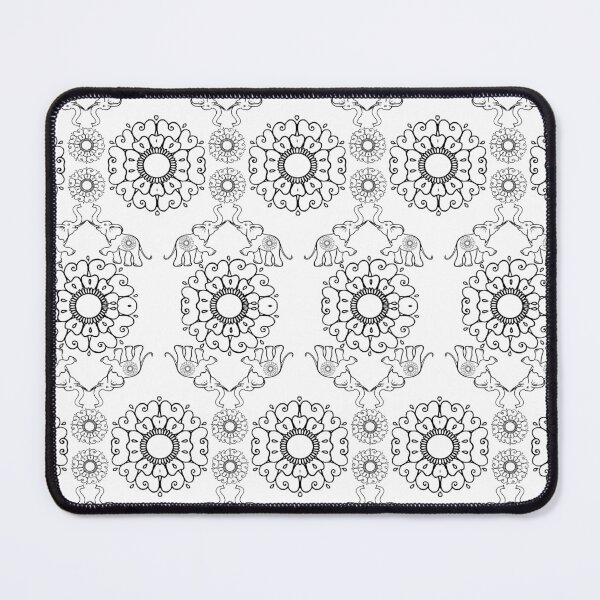 Item preview, Wild Elephant - Fertility - Mandala Mehndi Flower - Floral Pattern #2 designed and sold by GrandTartaria.