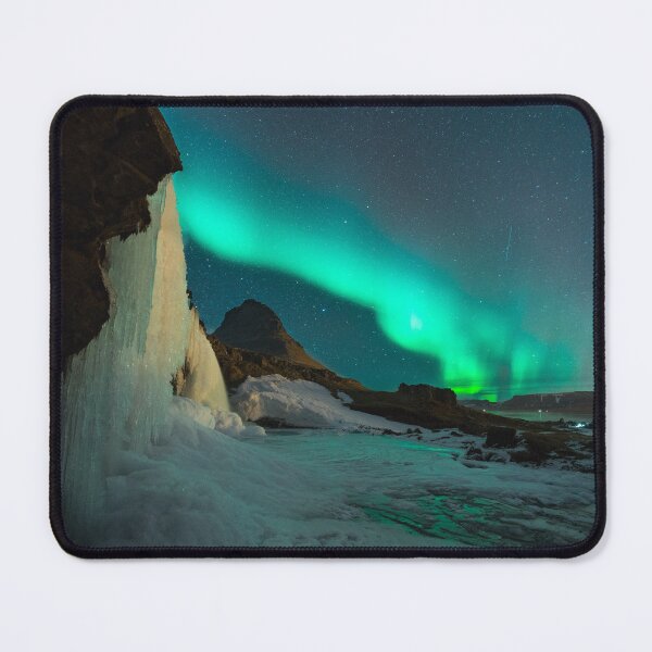 Item preview, northern lights trail above snowed mountain mixed with the stars designed and sold by ImRotem.
