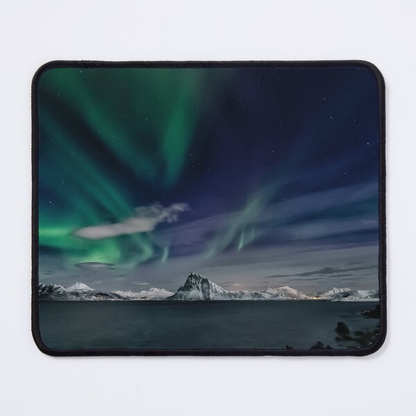 Item preview, phenomenon northern lights skies above the sea at night designed and sold by ImRotem.